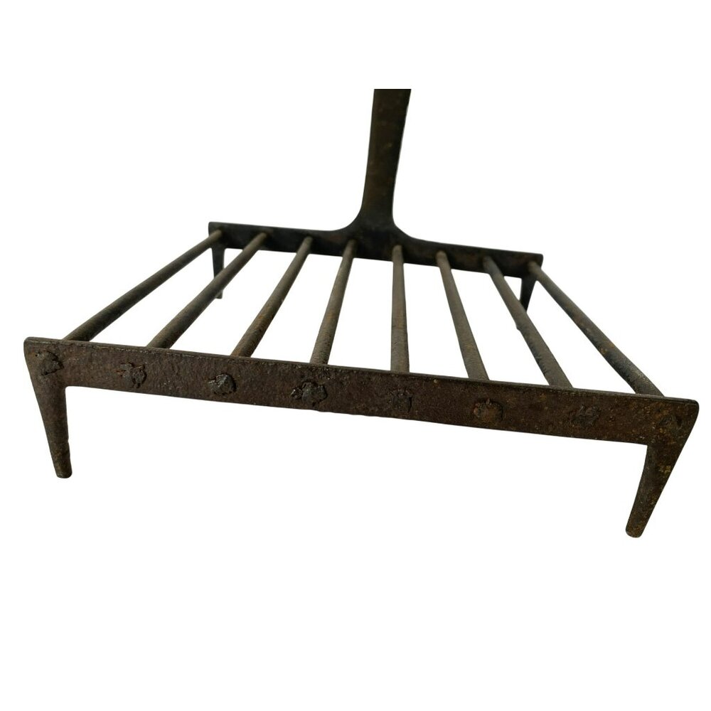 Vintage Cast Iron Fireplace Grate & Scoop Primitive Rustic Kitchen Tools Crafted - Picture 7 of 14